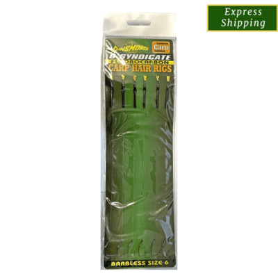 DINSMORES Flurocarbon Hair Rigs | Fishing Hair Rigs | Barbless | 6 Pack | NEW