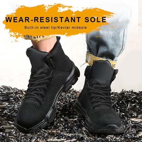 High Top Protective Men's Safety Shoe Outdoor Work Steel Toe Indestructible Boot - 第 4/15 張圖片