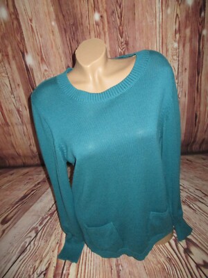 AProductZ Collection L Strickpullover mit Taschen petrol Grösse 44