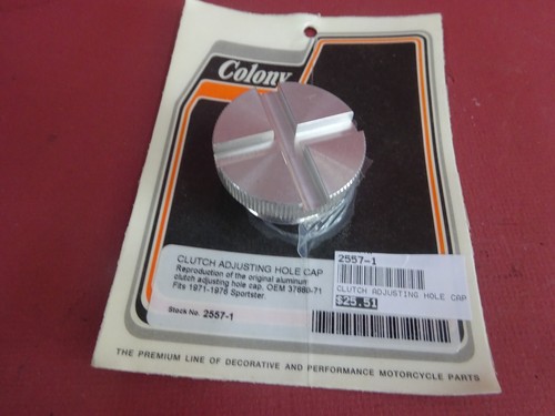 Harley Vintage Sportster 71-78 Choice Gold/Plain Rpl Primary Clutch Adj Hole CAP - Picture 2 of 7