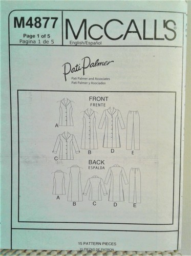 McCall 4154 4588 4877 5062 Long Jacke Staubmantel Hose Rock Kleid Schnittmuster - Bild 29 von 38