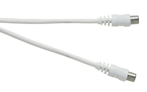2.0 m Tv Ariel Cable Lead Extension Cable Free-view Male To Male White ...
