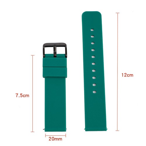 12mm 14mm 16mm 18mm 20mm Strap Silicone Bracelet Belt Watch Band Quick Release - Picture 6 of 22