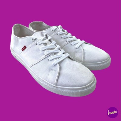 Levi's Herren Pillsbury Sneaker Turnschuhe, Low Top, Weiß, UK 10 | EU 44 | US 11