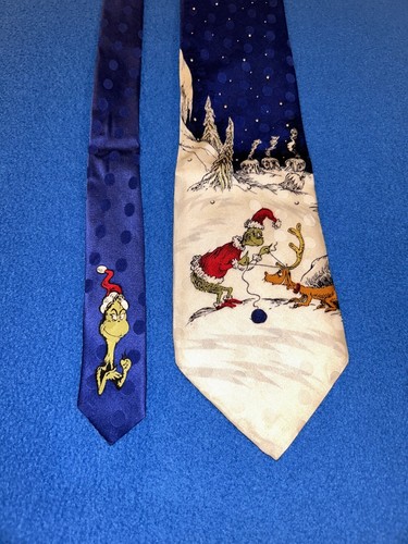 Cravatta Dr. Seuss "Come il Grinch ha rubato il Natale" Grinch e Max Natale 1995 - Foto 3 di 8