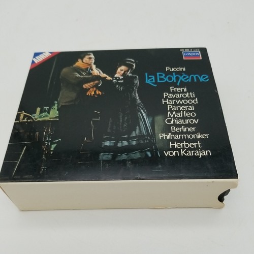Puccini La Bohème 2 CD 1987 Opera Pavarotti Freni Berlin Philharmonic Karajan