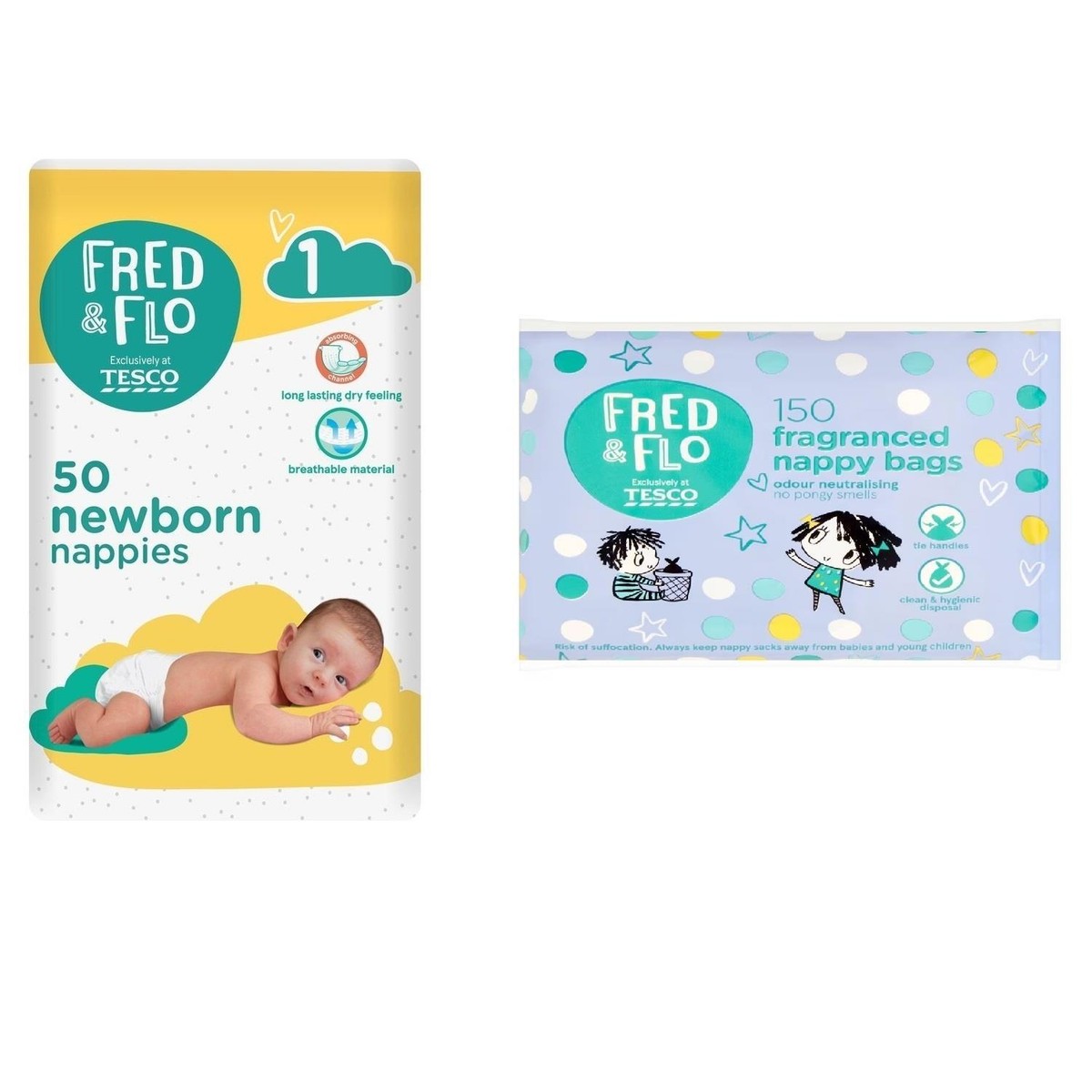 Newborn Diapers Tesco Fred And Flo Nappies Size 1x Fred Flo Size