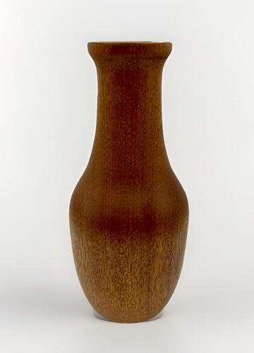 Vintage MCM Hand Turned Small Wood Bud Vase Handcrafted Home Décor 8.25”H - Picture 12 of 17