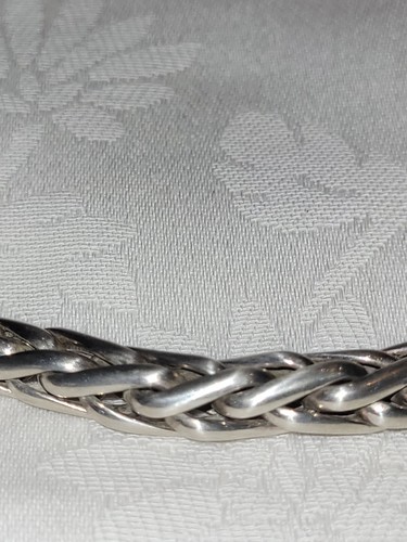 05J24 COLLIER CHAÎNE RAS DE COU FEMME MAILLE PALMIER ARGENT MASSIF 925 69 G - Photo 5 sur 8