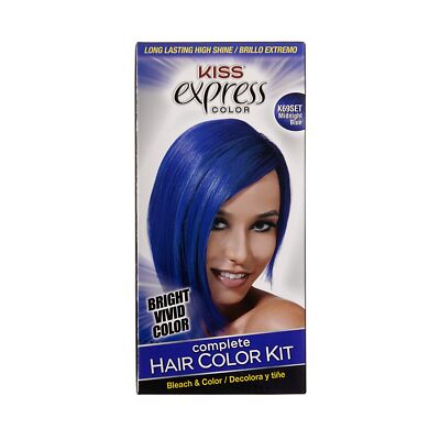 Kiss Express Semi-Permanent Hair Color 100mL (3.5 US fl.oz) (2 PACK, Midnight