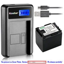Kastar Battery LCD USB Charger for Canon BP-819 & Canon VIXIA HF200, VIXIA HG20