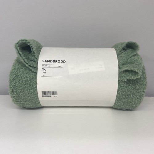 Brand New IKEA SANDBRODD Light Green Throw 130x170 cm (51x67 ") 905.821.12 - Picture 5 of 10
