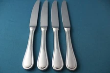 4 Modern Dinner Knives Hollow Guy Degrenne MILADY Stainless Beaded France 9 5/8"