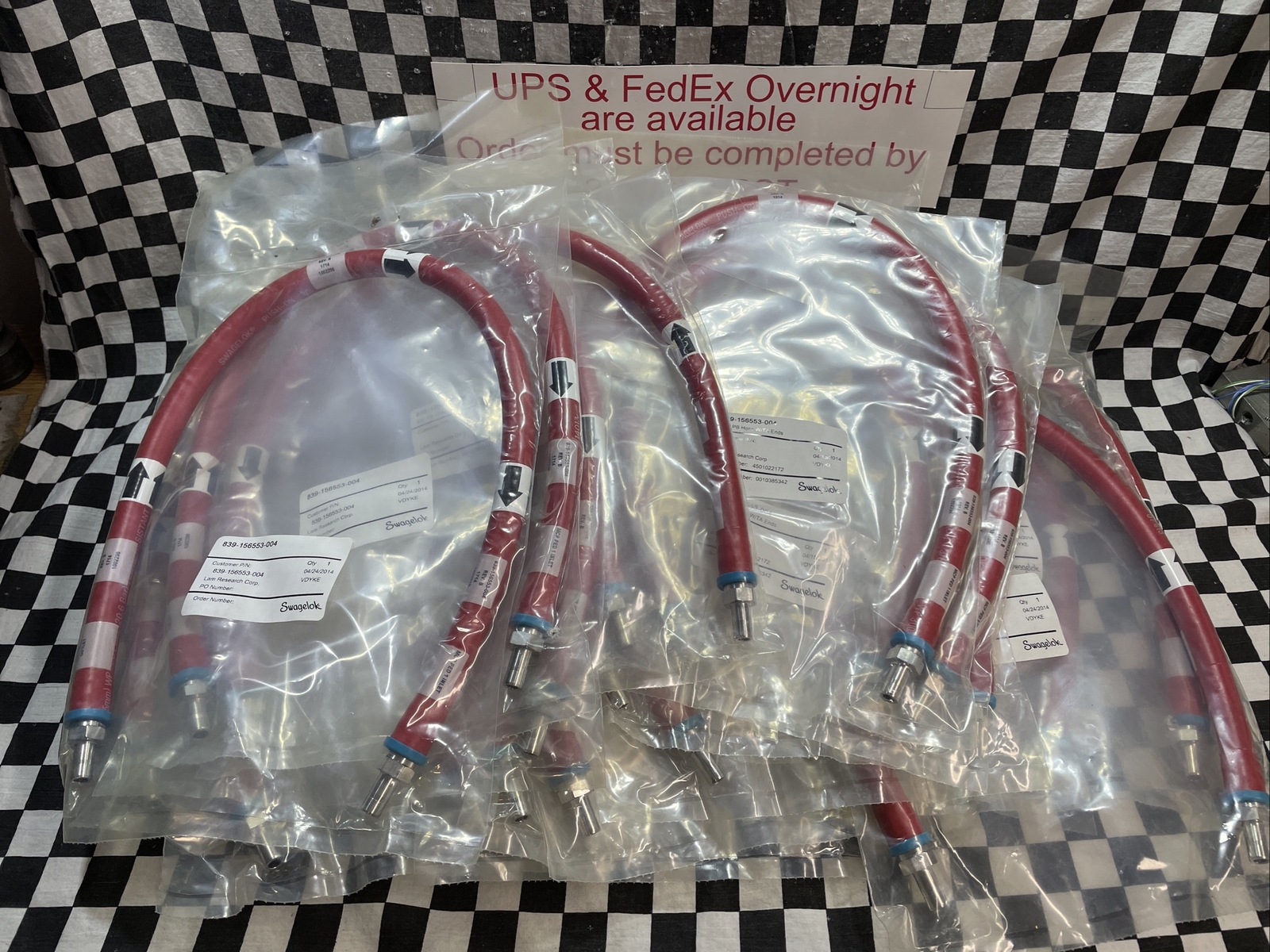 Swagelok Hose Flame Resistant Red 3/8" TUBE X 32", SSPB6TA6, 839