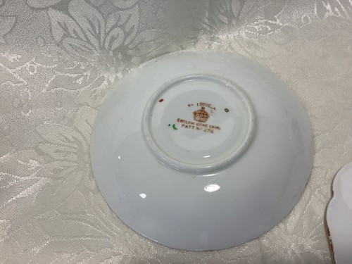 CROWN DOUGLAS 1930s HAND PAINTED DECORATIVE BONE CHINA IMARI STYLE TRIO - Photo 6/7