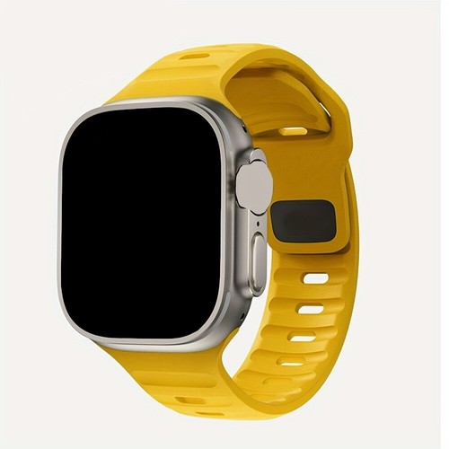 Striped Silicone Band for Apple Watch Series 10 9 8 7 654 SE 41 45mm Sport Strap - Picture 13 of 16