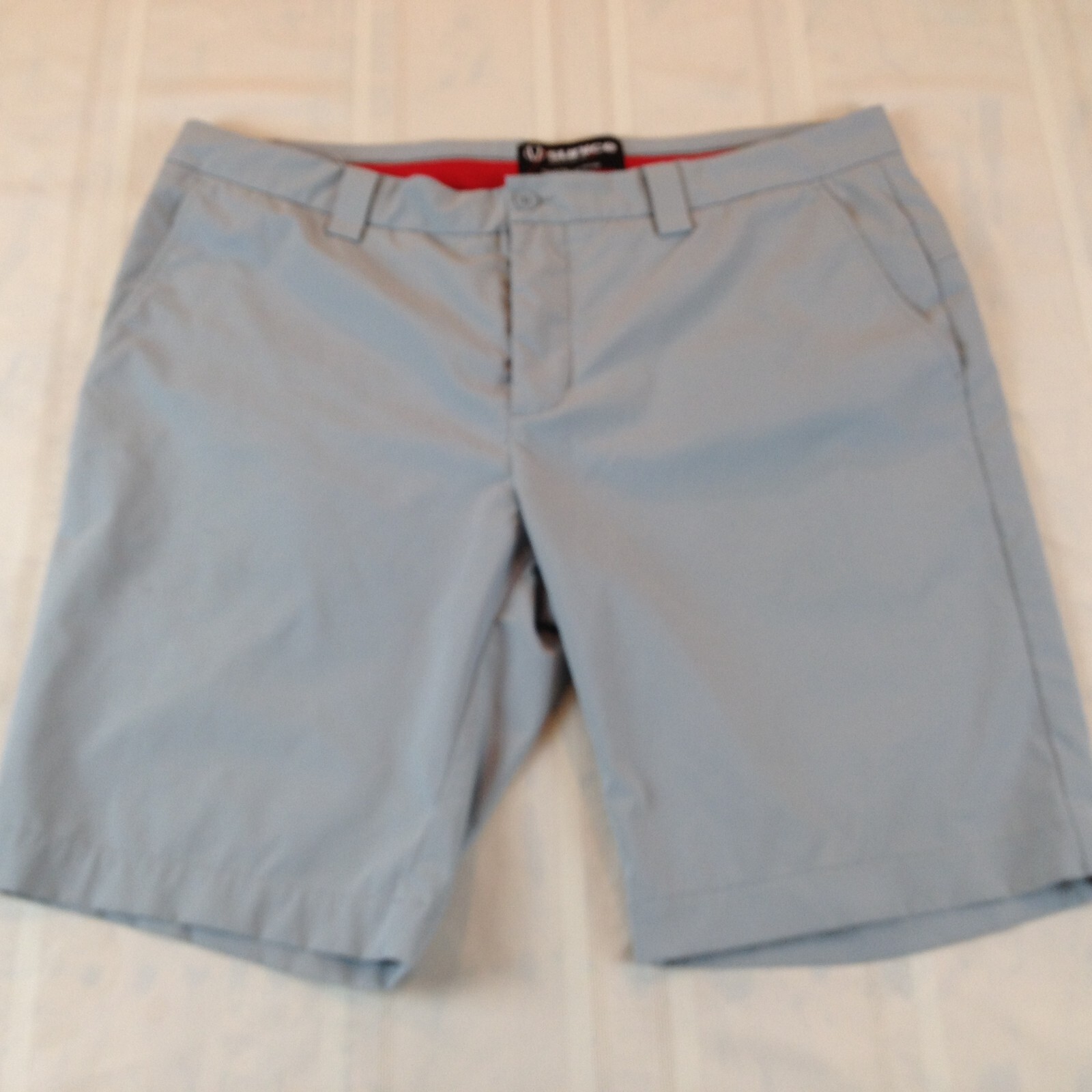 SUNICE Flat Front Gray Stretch Lightweight Bermud… - image 1