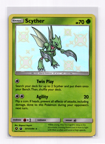 Scyther SV1/SV94 Hidden Fates: Shiny Vault Holo -- Pokemon Near Mint