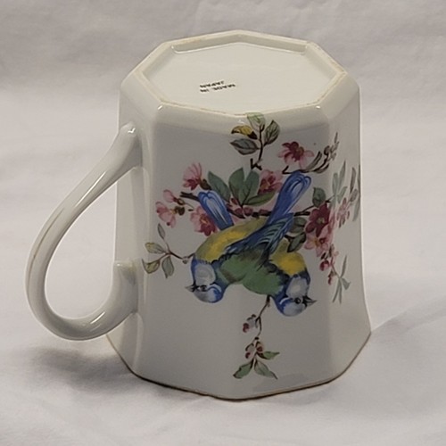 Royal Crown Tea Cup Coffee Mug w Gold Trim Blue Song Love Birds Vintage Japan - Picture 9 of 12