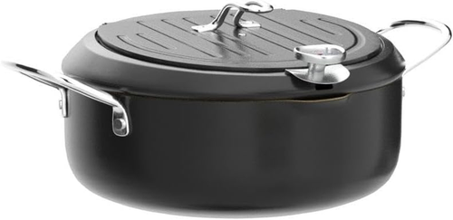 Japanese Deep Fryer Pot with Fahrenheit Thermometer 3.5L- Nonstick Coating Fryer - Picture 4 of 7