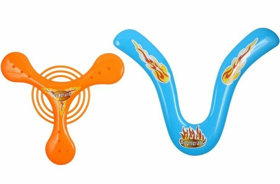 Flying Discs Frisbee 2 Pack Boomerangs Safe for Kids Blue & Orange FREE SHIPPING eBay