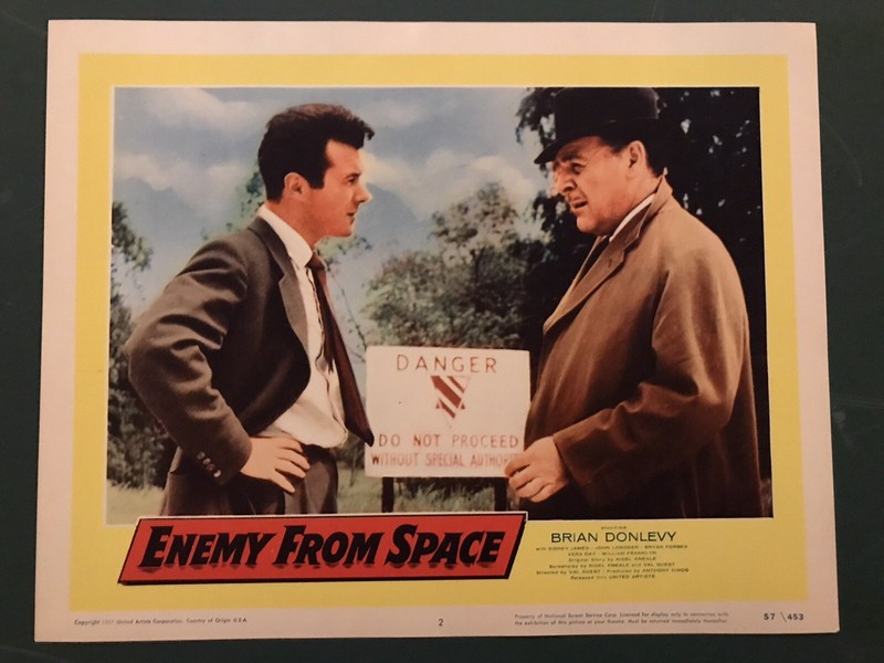 QUATERMASS 2/ENEMY FROM SPACE Original Lobby Card Hammer Films Val Guest Sci Fi