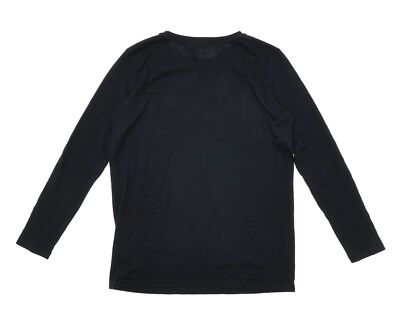 Balmain Paris L37455 Women's Black Logo Long Sleeve T-Shirt Size