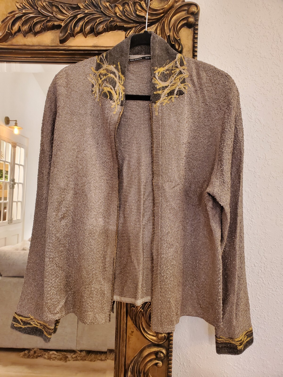 Mina Norton New York Art to Wear Embroidered Cardiga… Gem