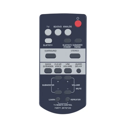 Remote Control For YAMAHA AV YAS-106 YAS-108 YAS-207 ATS-1030 ATS-1060 ATS-1070