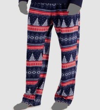 25 Club Room Men's Blue Lounge Fleece Pajama Pants Size M