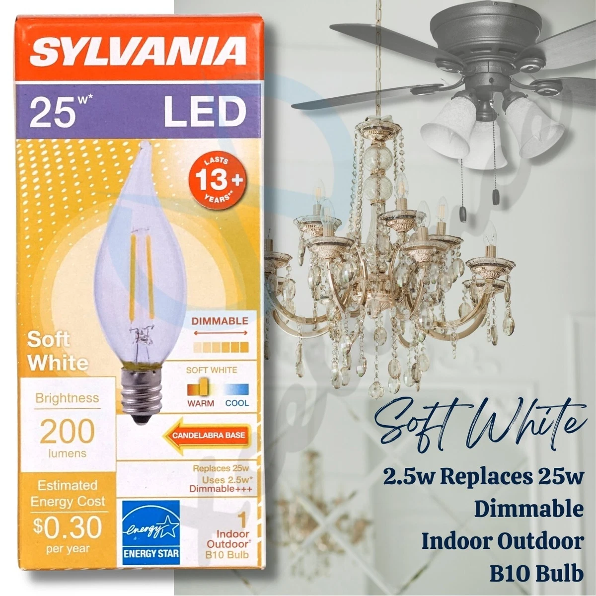 Sylvania chandelier light bulbs deals