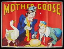 Vintage Art Deco 1930's Mother Goose Theater Poster Stone Lithograph (Medium)