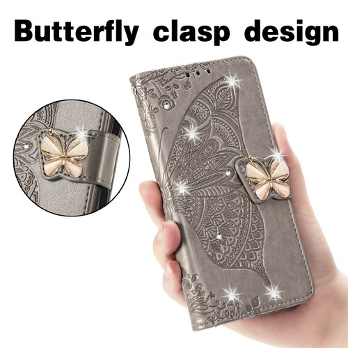 For Samsung S23 Ultra S22 S21 S23 FE Magnetic Leather Wallet Diamond Case Cover - Picture 28 of 57