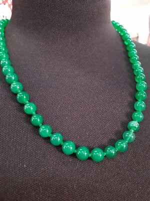 Halskette Kaltsteine Jade grün Bijoux Modeschmuck Biblò