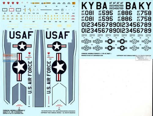 Calcomanías Caracal Modelos 48231 1/48 RF-4C Phantom II 'Recce Phantoms' Parte 1 - Imagen 3 de 4