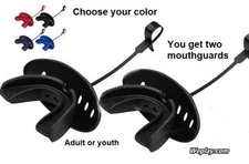 Two Pieces Football Doubleguard Lip & Mouth Mouthguard, colors, Youth & Adult