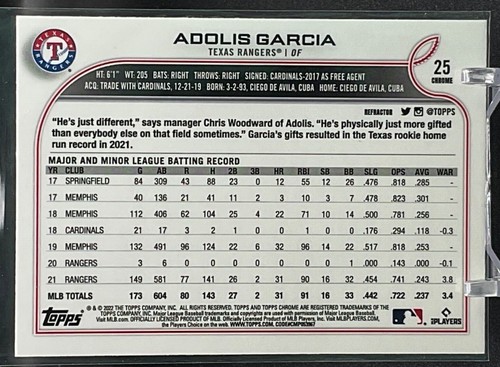 Texas Rangers *Choose Your Baseball Cards* Inserts Rookies (Updated 10/21) - Picture 176 of 444