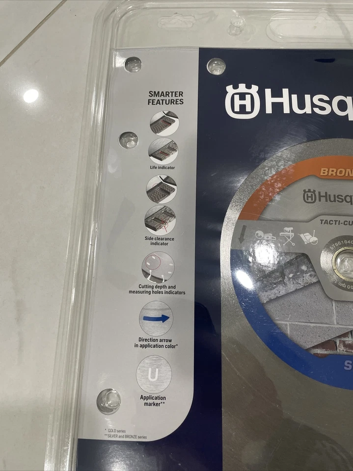 Hoja de hormigón Husqvarna Tacti-Cut S50 bronce 14 pulgadas diamante nueva. El nuevo VH5 Foto 3 de 4
