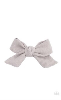 Corduroy Cowgirl - Silver - Paparazzi Jewelry/ Accessories Hair Clip