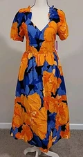 Women's Tabitha Brown Midi Dress Orange  Size 10