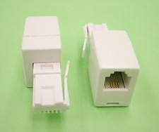 Lot of 2 Female RJ11 US Telephone Modular Jack Socket to Male BT UK Plug Adapter