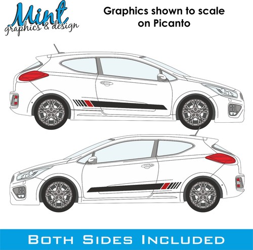 Kia Pro Ceed GT Pro-Ceed Seitenstreifen Aufkleber Aufkleber Grafik KOSTENLOSER P&P 003 - Bild 3 von 4