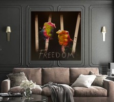 Patrice Murciano Freedom Bars Canvas Art - Ready to Hang - Choice of Size 