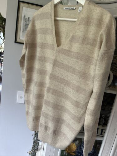 Country Road Women’s V Neck Jumper Sweater Angora Cashmere Wool Blend Pink - Picture 2 of 9