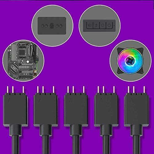 Cooler Master Addressable RGB 1 to 5 Splitter Cable 3-PIN 5V LENGTH 58CM - Picture 2 of 3