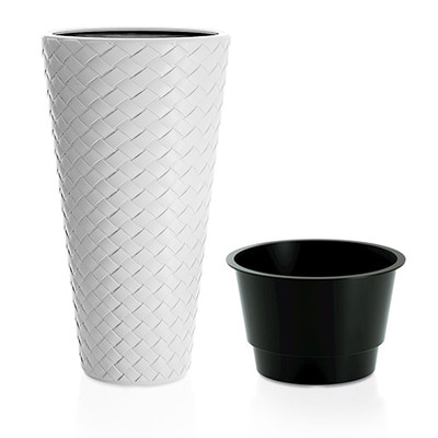 NEU! Blumentopf Blumenkübel Kunststoff Matuba Slim Ø40cm H=78cm Weiß