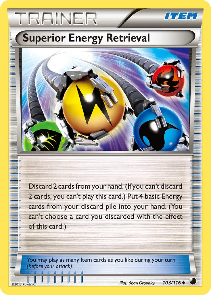 Superior Energy Retrieval 103/116 Plasma Freeze Pokemon Card NM