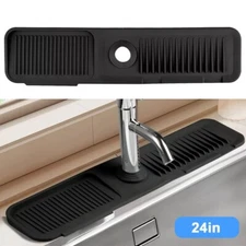Kitchen Faucet Sinks Splash Guard Silicone Drain Pad Water Catcher Tray Slip Mat