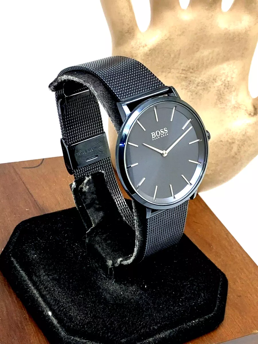 Hugo Boss Mens Watch 1513827 Skyliner Quartz Blue Dial Mesh