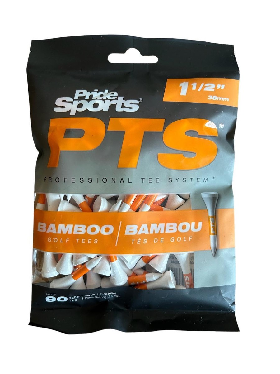 Pride PTS Bamboo Golf Tees - Orange 38mm Pride PTS Bamboo Golf Tees - Orange 38mm